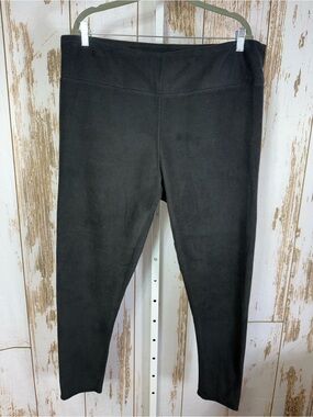 Climate Right by Cuddl Duds Women's Black Fleece Thermal Pants. Size XXL.